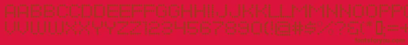 Dotsallfornow Font – Brown Fonts on Red Background