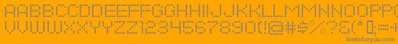 Dotsallfornow Font – Gray Fonts on Orange Background