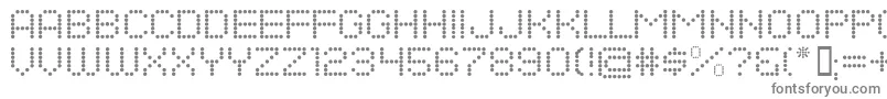 Dotsallfornow Font – Gray Fonts on White Background