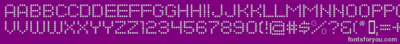 Dotsallfornow Font – Green Fonts on Purple Background