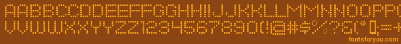 Dotsallfornow Font – Orange Fonts on Brown Background