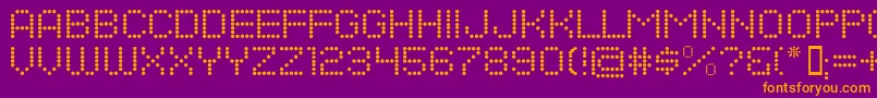 Dotsallfornow Font – Orange Fonts on Purple Background