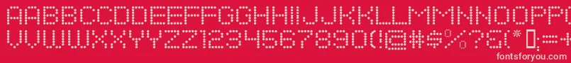 Dotsallfornow Font – Pink Fonts on Red Background