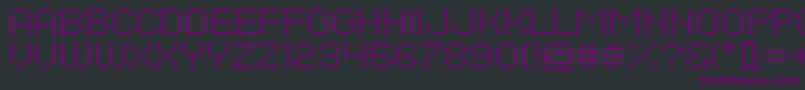 Dotsallfornow Font – Purple Fonts on Black Background