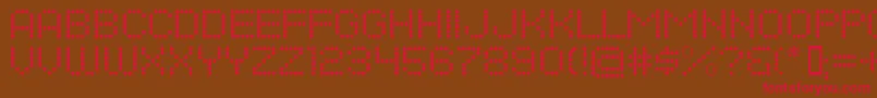 Dotsallfornow Font – Red Fonts on Brown Background
