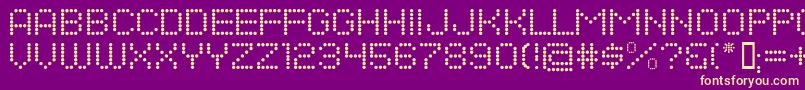 Dotsallfornow Font – Yellow Fonts on Purple Background