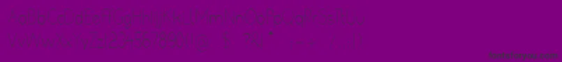 PoorWeekdays Font – Black Fonts on Purple Background