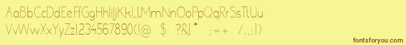 PoorWeekdays-fontti – ruskeat fontit keltaisella taustalla