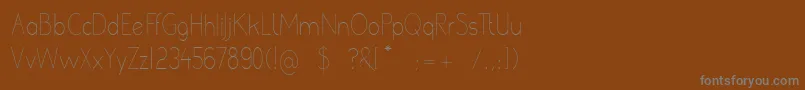 Шрифт PoorWeekdays – серые шрифты на коричневом фоне