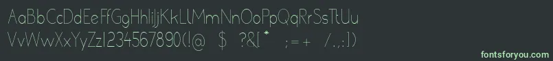 フォントPoorWeekdays – 黒い背景に緑の文字