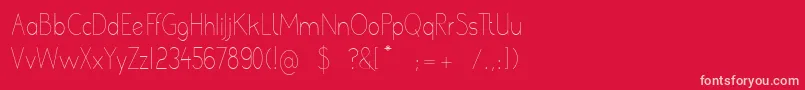 PoorWeekdays Font – Pink Fonts on Red Background