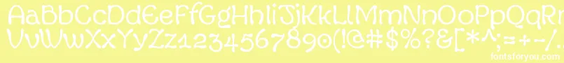 Margot Font – White Fonts on Yellow Background
