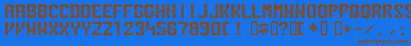 Penn Font – Brown Fonts on Blue Background