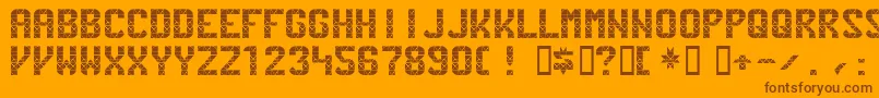 Penn Font – Brown Fonts on Orange Background