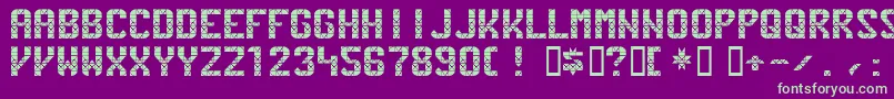 Penn Font – Green Fonts on Purple Background