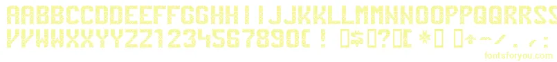 Penn Font – Yellow Fonts on White Background