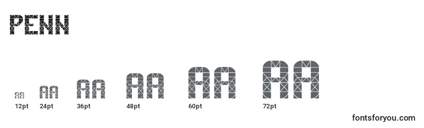 Penn Font Sizes