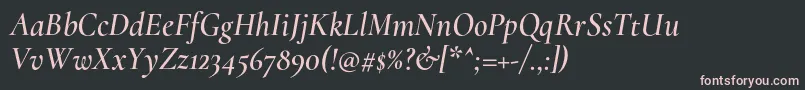 CormorantSemiitalic Font – Pink Fonts on Black Background