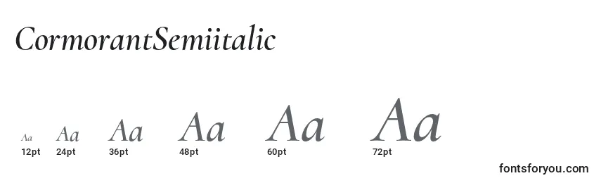 CormorantSemiitalic Font Sizes