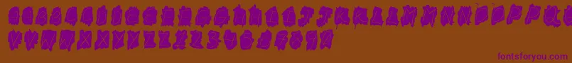 FdBateek Font – Purple Fonts on Brown Background
