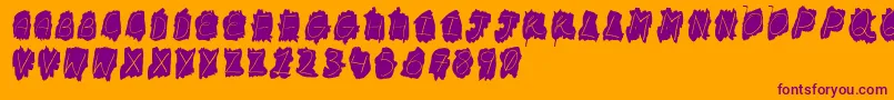 FdBateek Font – Purple Fonts on Orange Background