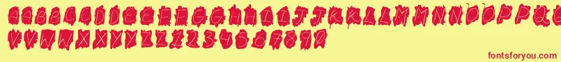 FdBateek Font – Red Fonts on Yellow Background