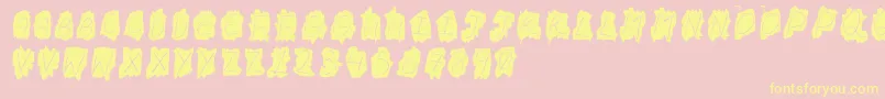 Więcej informacji o czcionce FdBateek Czcionka FdBateek – żółte czcionki na różowym tle