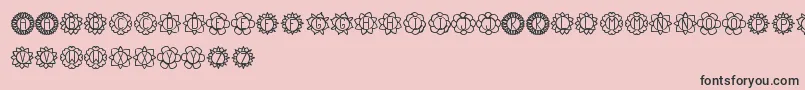 Police FloreadaSt – polices noires sur fond rose