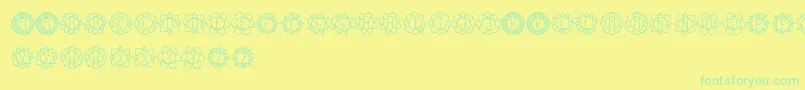 Шрифт FloreadaSt – зелёные шрифты на жёлтом фоне