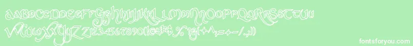StCharlesHollow Font – White Fonts on Green Background