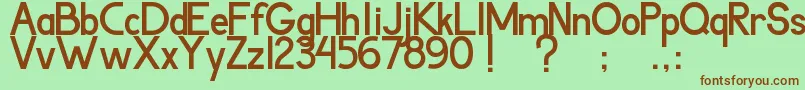 Agoestoesan Font – Brown Fonts on Green Background