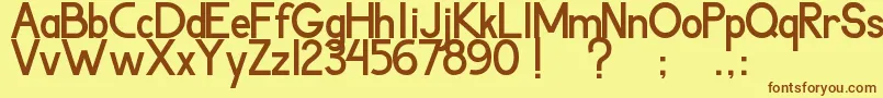 Agoestoesan Font – Brown Fonts on Yellow Background