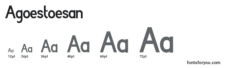 Размеры шрифта Agoestoesan