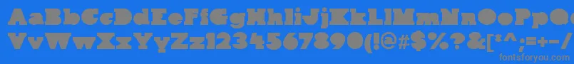 KaineBlock Font – Gray Fonts on Blue Background