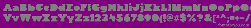 フォントKaineBlock – 紫の背景に灰色の文字