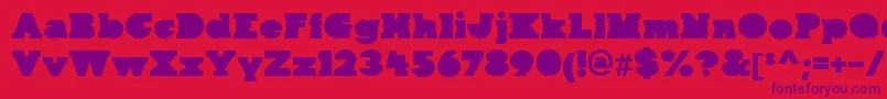 KaineBlock Font – Purple Fonts on Red Background