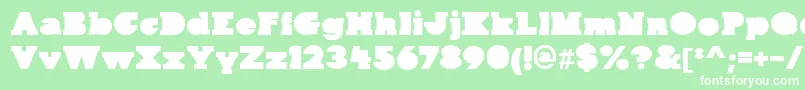 KaineBlock Font – White Fonts on Green Background