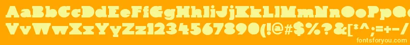 KaineBlock Font – Yellow Fonts on Orange Background