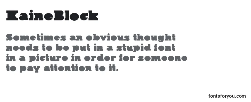 Review of the KaineBlock Font
