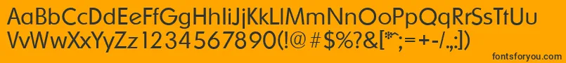 OrnitonsserialLightRegular Font – Black Fonts on Orange Background
