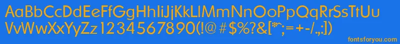 OrnitonsserialLightRegular Font – Orange Fonts on Blue Background