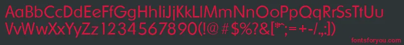 OrnitonsserialLightRegular Font – Red Fonts on Black Background