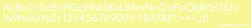 OrnitonsserialLightRegular Font – White Fonts on Yellow Background
