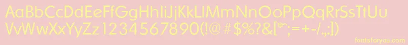 OrnitonsserialLightRegular Font – Yellow Fonts on Pink Background