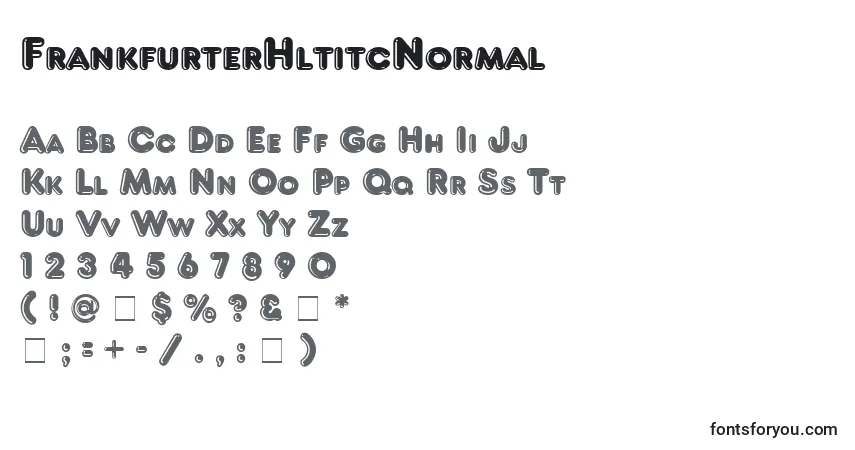 FrankfurterHltitcNormal-fontti – aakkoset, numerot, erikoismerkit