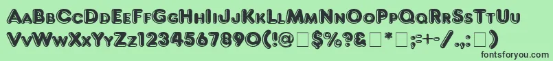 FrankfurterHltitcNormal Font – Black Fonts on Green Background