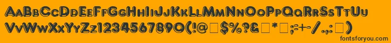 FrankfurterHltitcNormal Font – Black Fonts on Orange Background