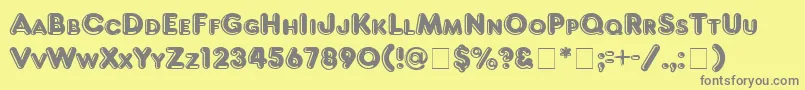 FrankfurterHltitcNormal Font – Gray Fonts on Yellow Background