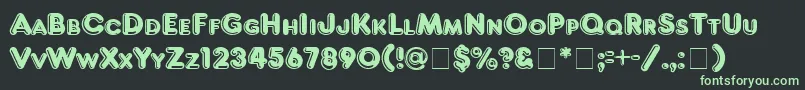 FrankfurterHltitcNormal Font – Green Fonts on Black Background