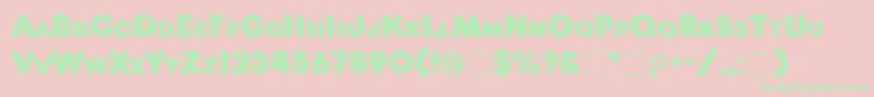 Police FrankfurterHltitcNormal – polices vertes sur fond rose